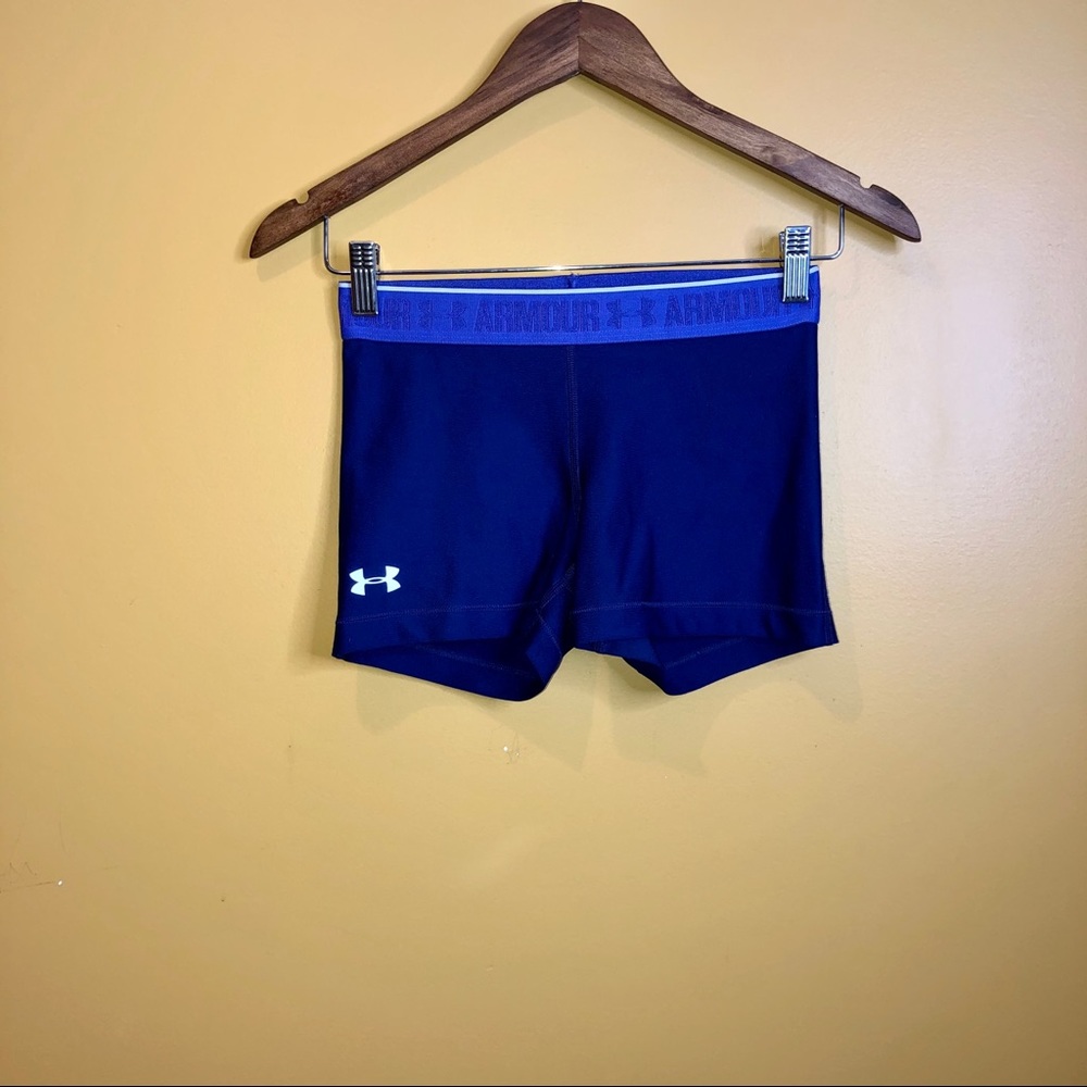 Purple Under Armour Compression Shorts